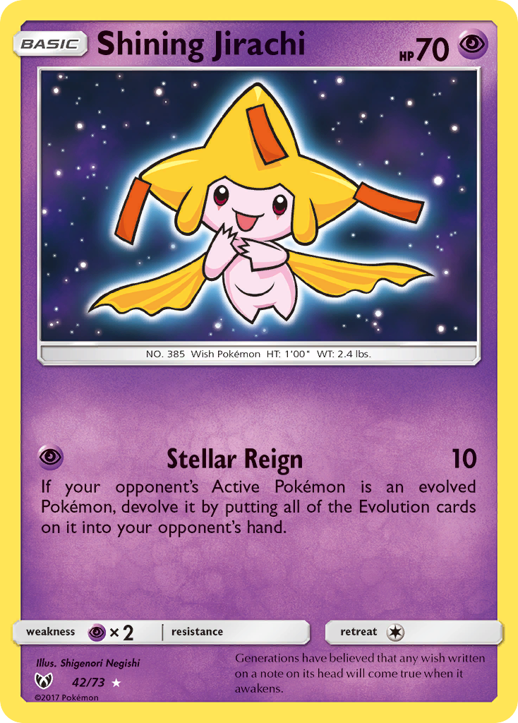 Shining Jirachi (42/73) [Sun & Moon: Shining Legends] | Golgari Games