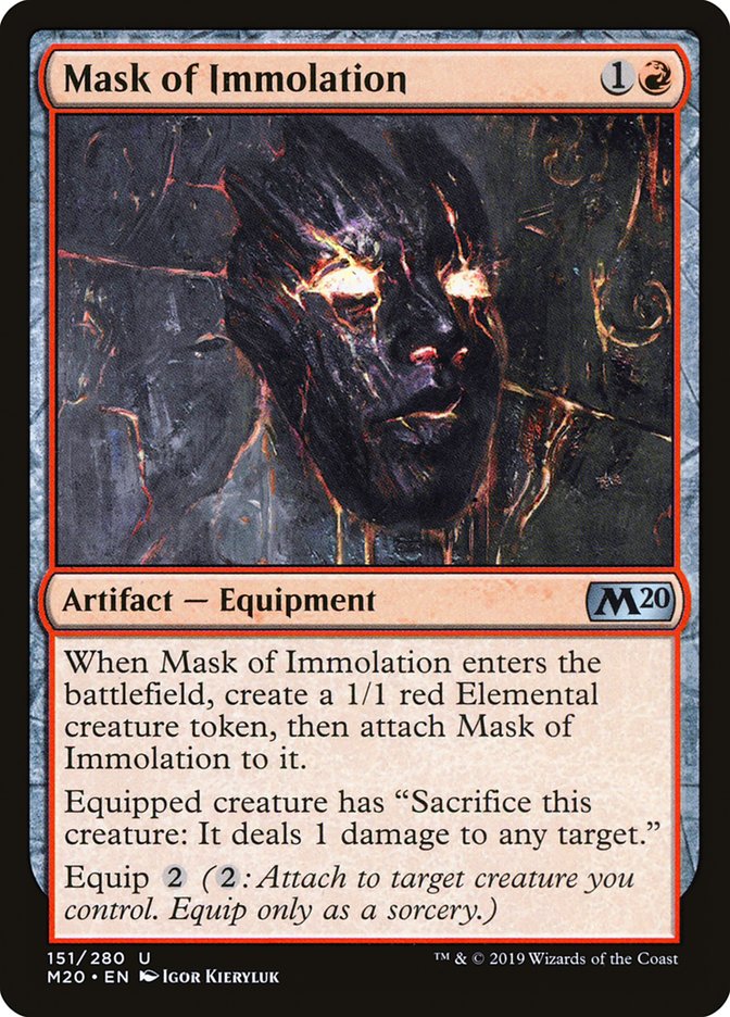 Mask of Immolation [Core Set 2020] | Local Legends