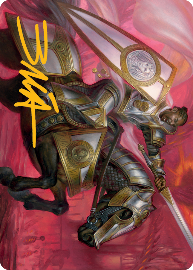 Sigiled Sentinel Art Card (Gold-Stamped Signature) [March of the Machine Art Series] | Local Legends