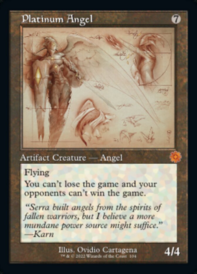 Platinum Angel (Retro Schematic) [The Brothers' War Retro Artifacts] | Golgari Games