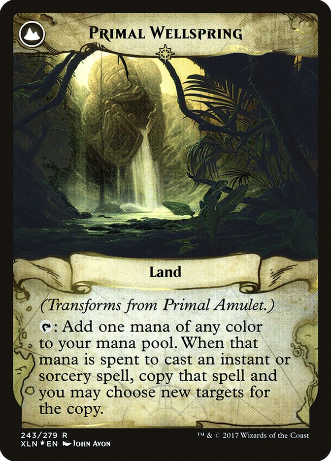 Primal Amulet // Primal Wellspring [Ixalan Prerelease Promos] | Local Legends