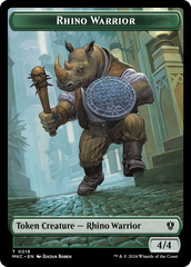 Thopter // Rhino Warrior Double-Sided Token [Murders at Karlov Manor Commander Tokens] | Local Legends