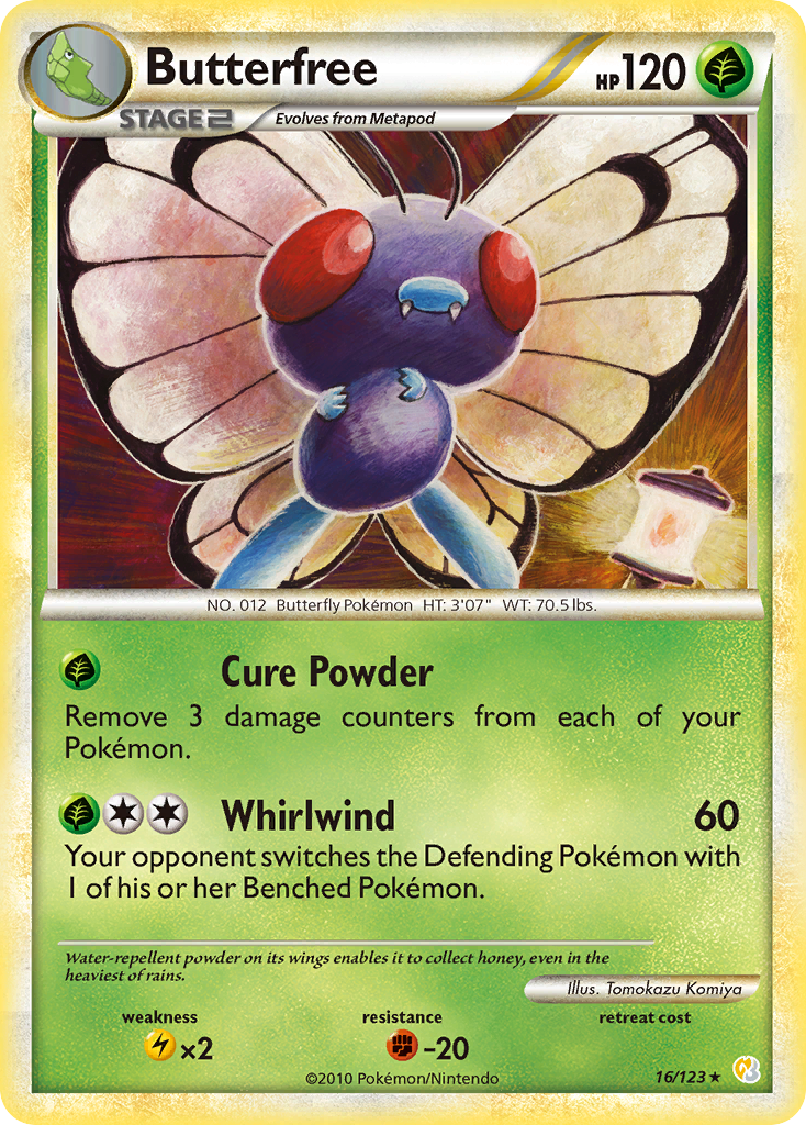 Butterfree (16/123) [HeartGold & SoulSilver: Base Set] | Golgari Games