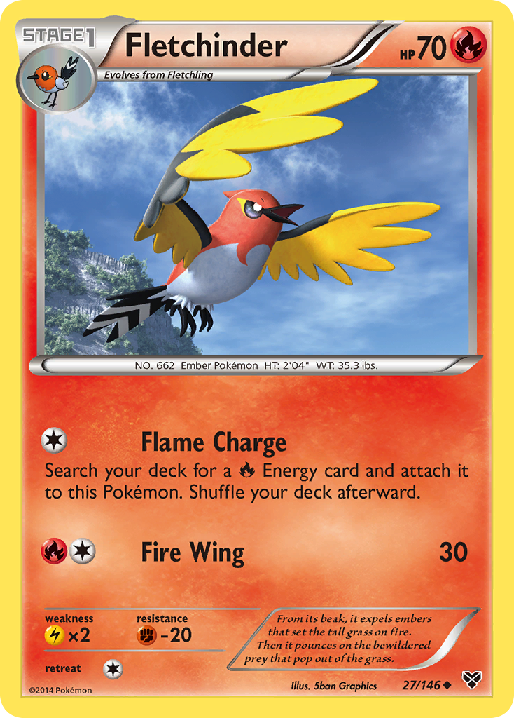 Fletchinder (27/146) [XY: Base Set] | Golgari Games