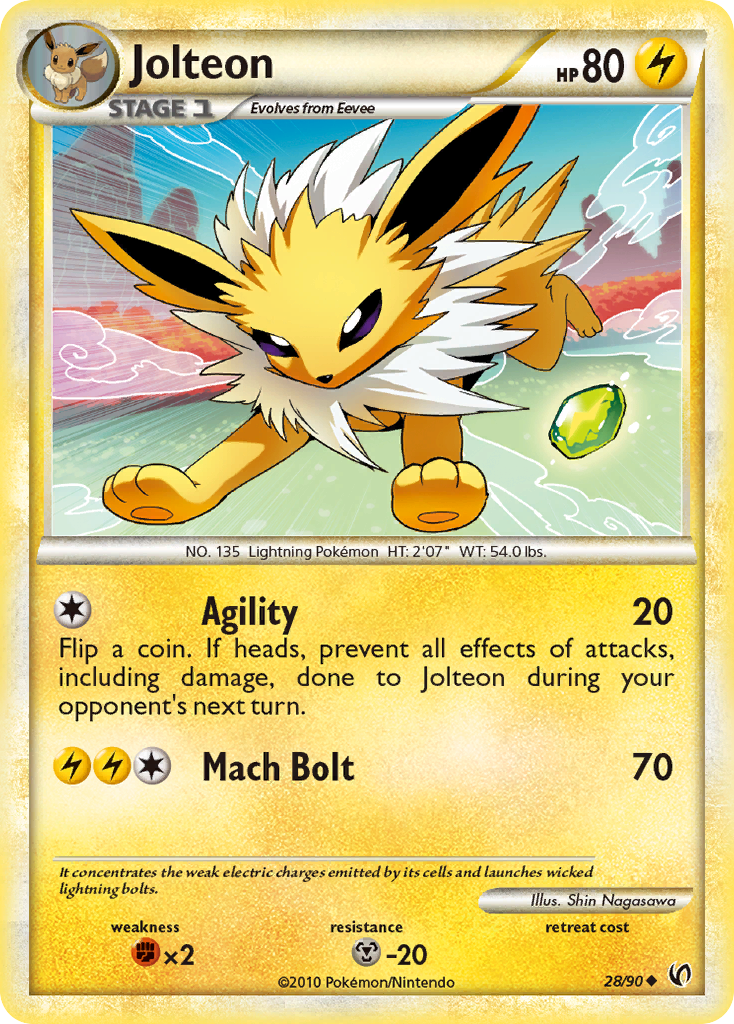 Jolteon (28/90) [HeartGold & SoulSilver: Undaunted] | Golgari Games