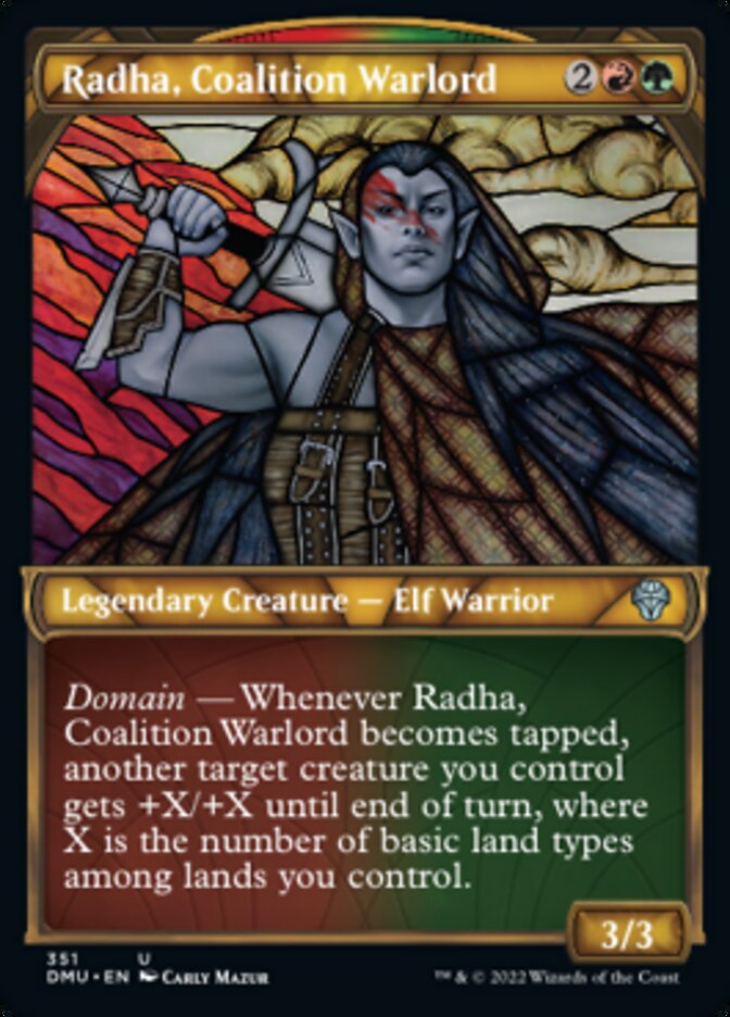 Radha, Coalition Warlord (Showcase Textured) [Dominaria United] | Local Legends