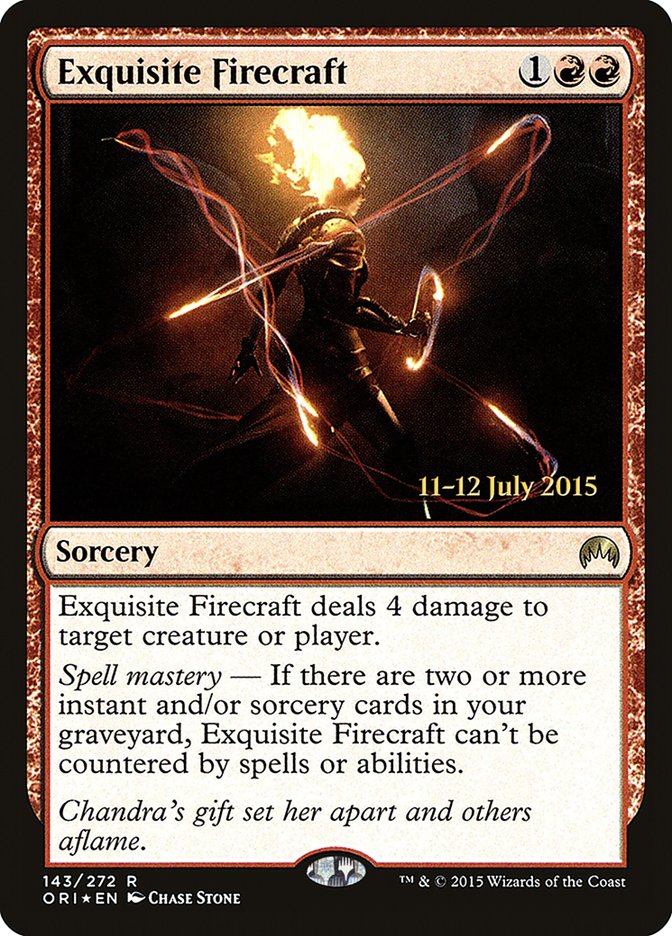 Exquisite Firecraft [Magic Origins Prerelease Promos] | Golgari Games