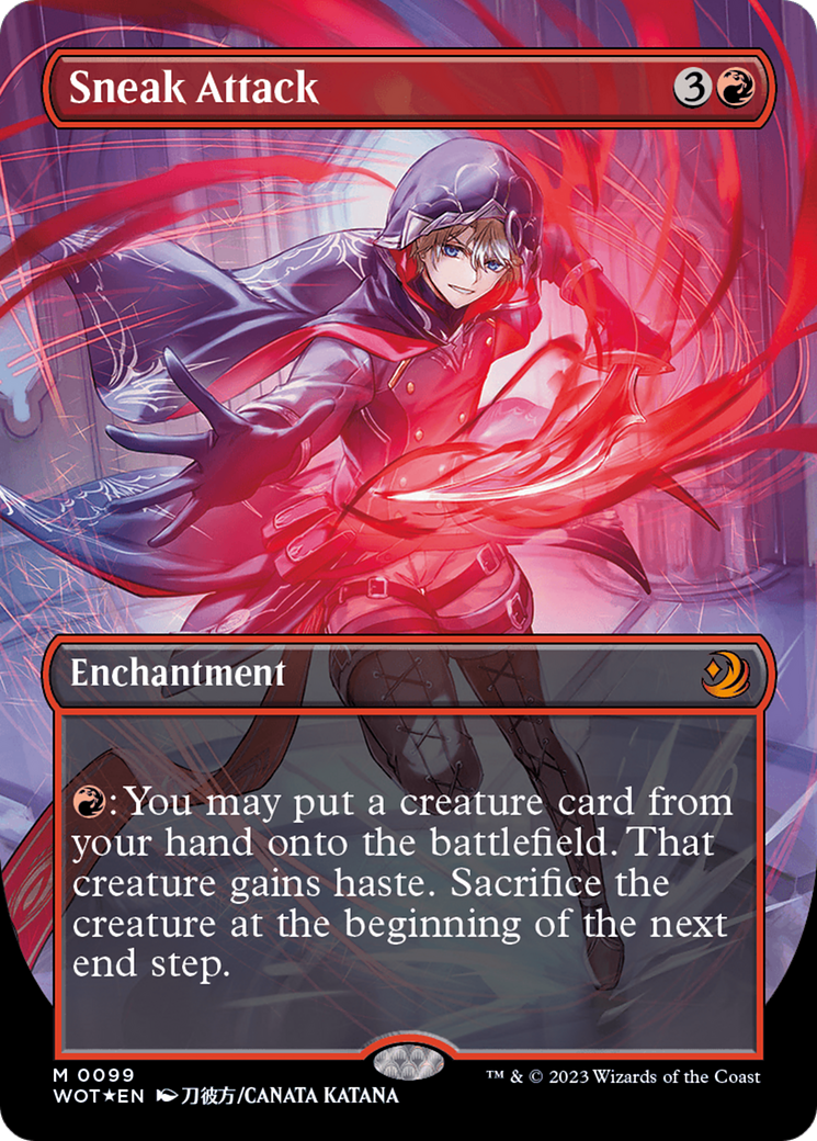 Sneak Attack (Anime Borderless) (Confetti Foil) [Wilds of Eldraine: Enchanting Tales] | Local Legends