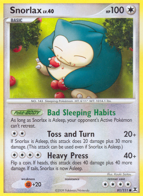 Snorlax (81/111) [Platinum: Rising Rivals] | Golgari Games