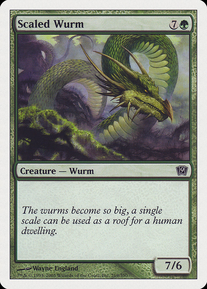 Scaled Wurm [Ninth Edition] | Golgari Games