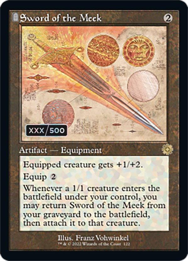 Sword of the Meek (Retro Schematic) (Serial Numbered) [The Brothers' War Retro Artifacts] | Local Legends