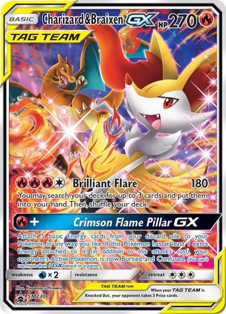 Charizard & Braixen GX (SM230) (Jumbo Card) [Sun & Moon: Black Star Promos] | Golgari Games