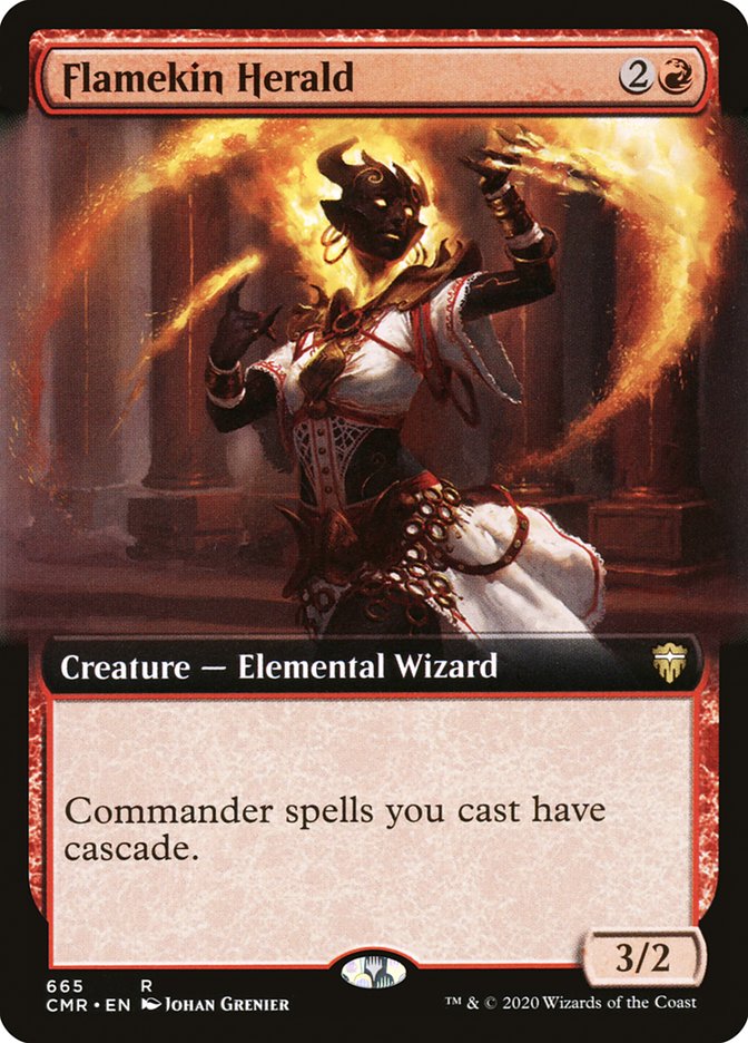 Flamekin Herald (Extended Art) [Commander Legends] | Golgari Games