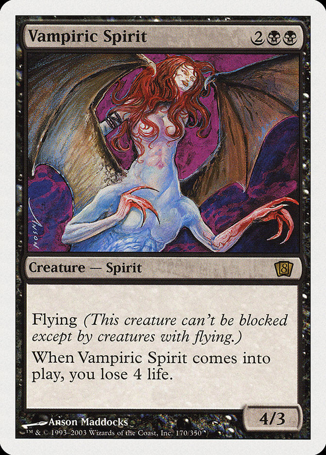 Vampiric Spirit [Eighth Edition] | Golgari Games