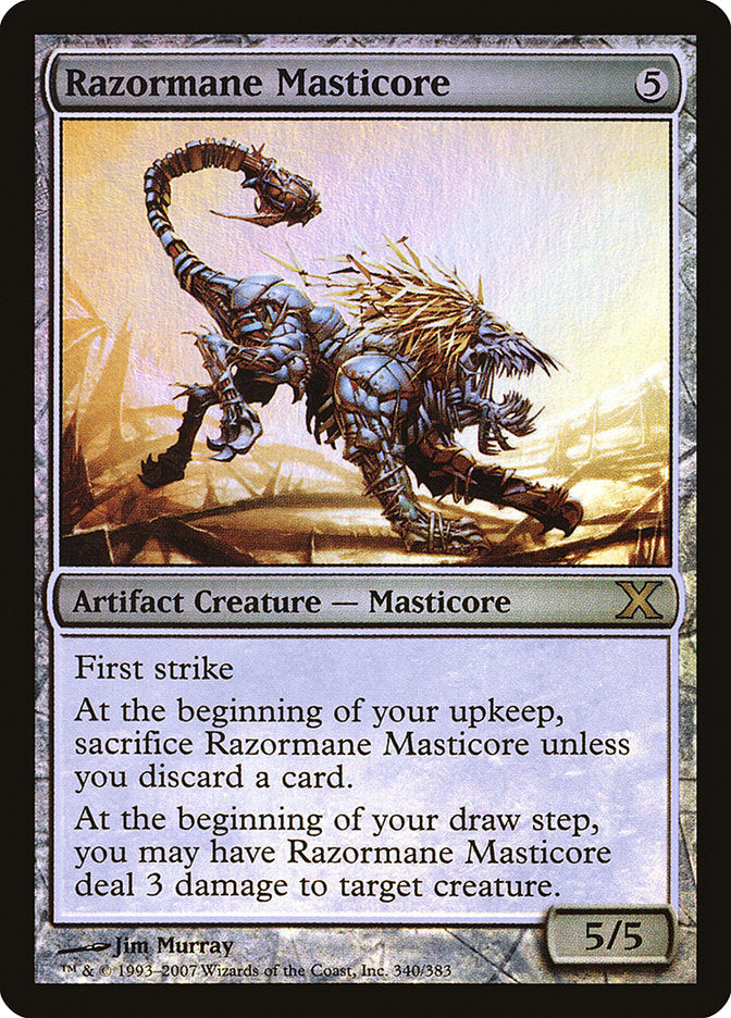 Razormane Masticore (Premium Foil) [Tenth Edition] | Golgari Games