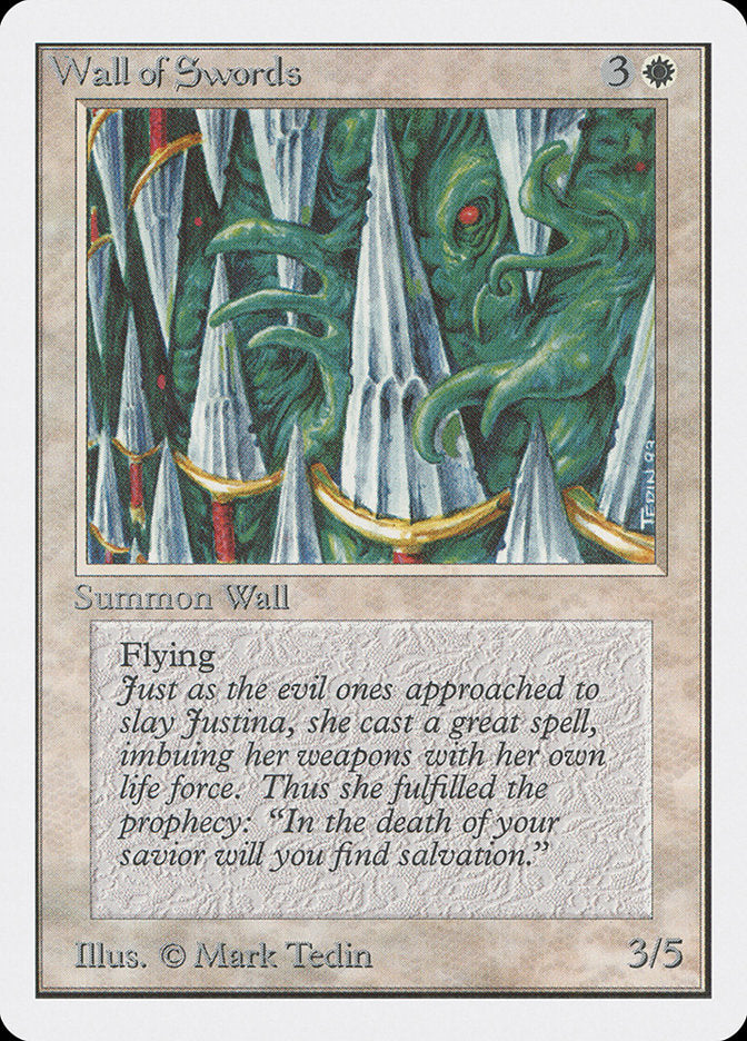 Wall of Swords [Unlimited Edition] | Golgari Games