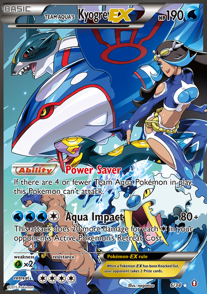 Team Aqua's Kyogre EX (6/34) [XY: Double Crisis] | Golgari Games