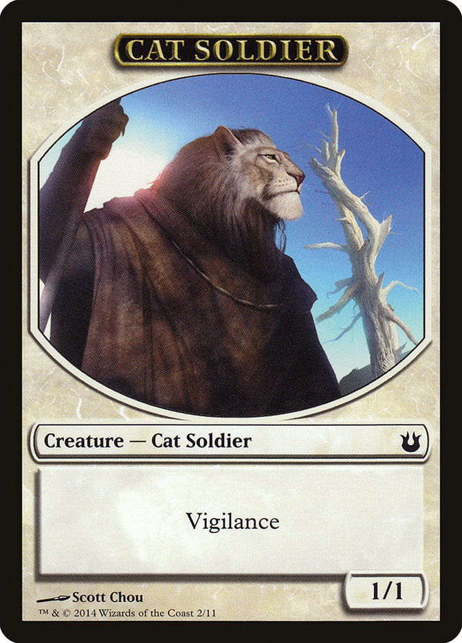 Cat Soldier Token [Born of the Gods Tokens] | Local Legends
