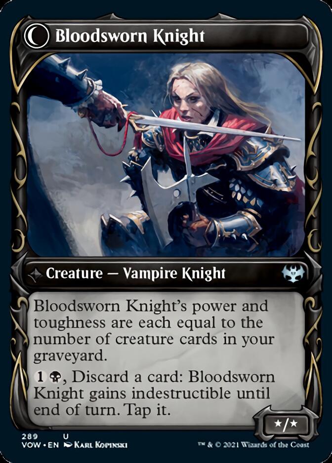 Bloodsworn Squire // Bloodsworn Knight (Showcase Fang Frame) [Innistrad: Crimson Vow] | Golgari Games