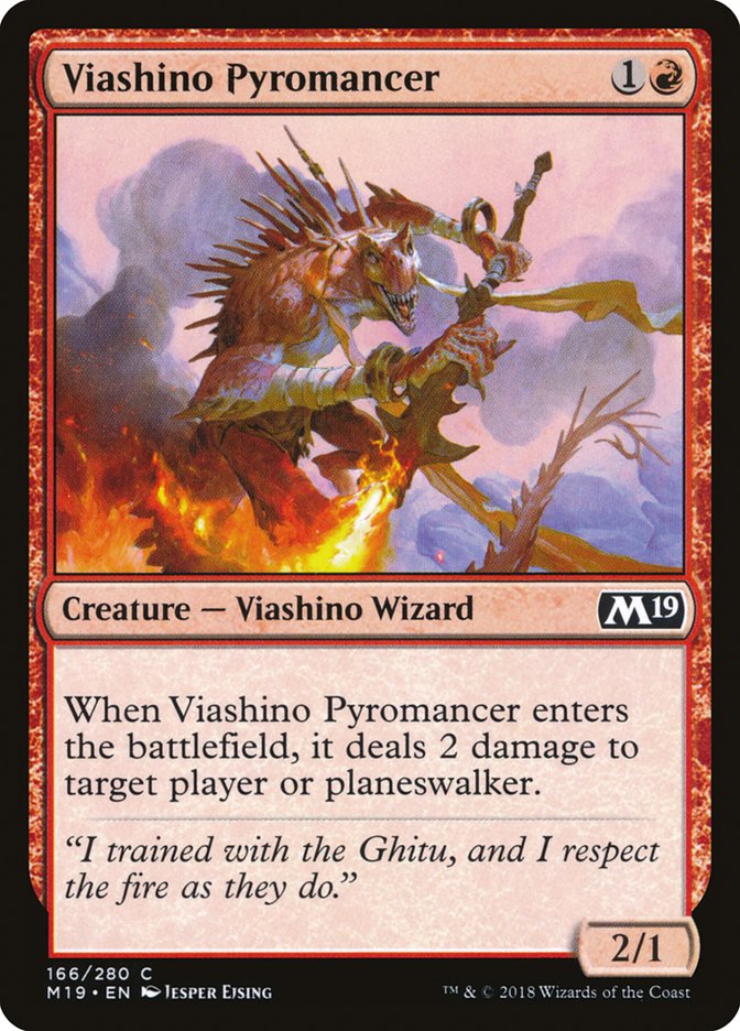 Viashino Pyromancer [Core Set 2019] | Golgari Games