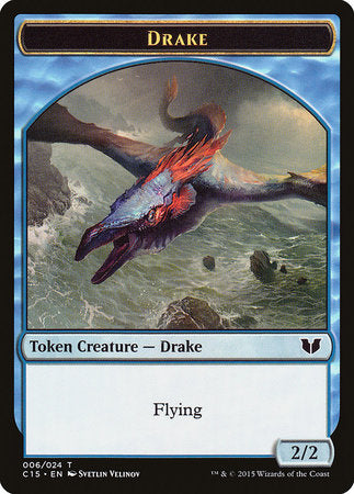 Drake // Elemental (Multicolor) Double-Sided Token [Commander 2015 Tokens] | Golgari Games