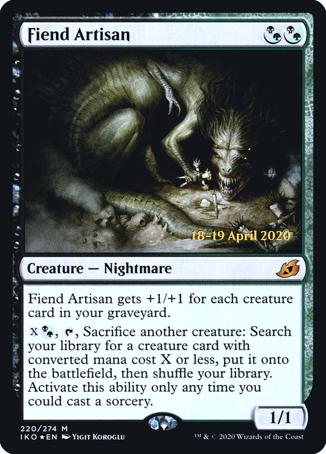 Fiend Artisan [Ikoria: Lair of Behemoths Prerelease Promos] | Local Legends