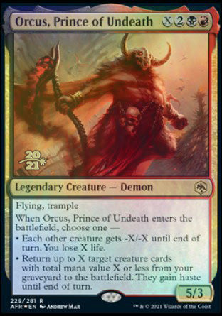 Orcus, Prince of Undeath [Dungeons & Dragons: Adventures in the Forgotten Realms Prerelease Promos] | Golgari Games