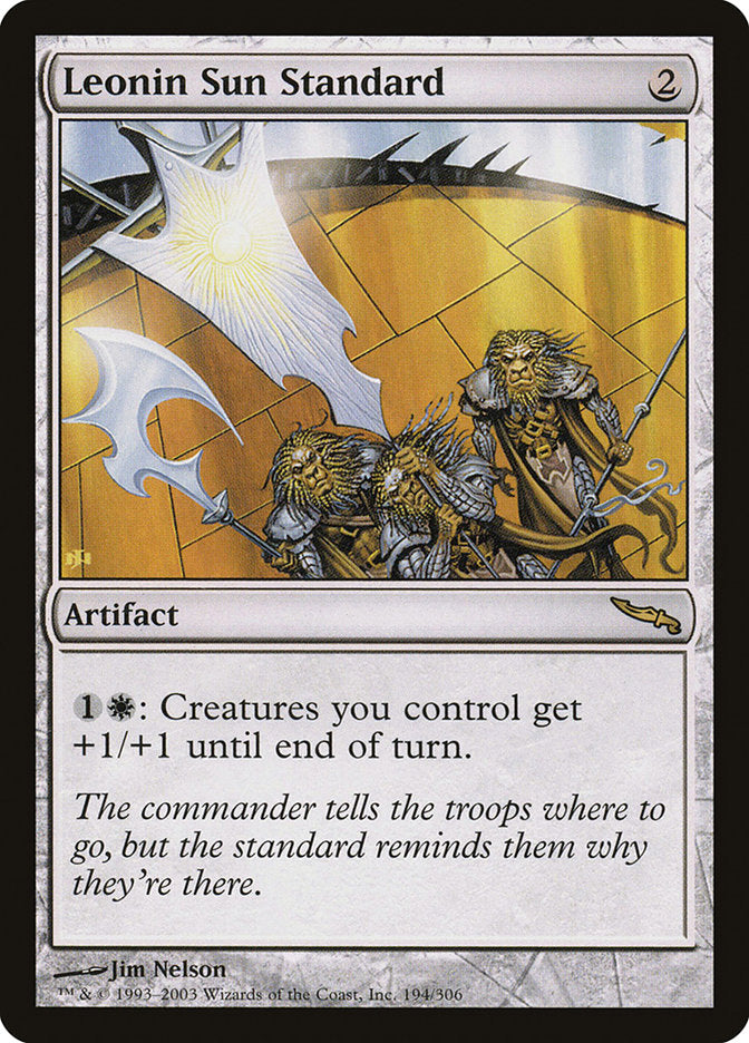 Leonin Sun Standard [Mirrodin] | Local Legends