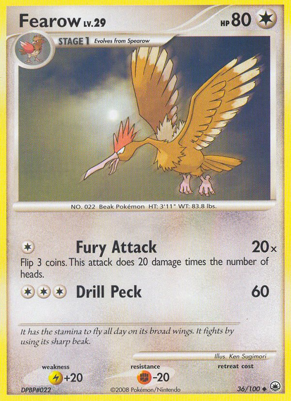 Fearow (36/100) [Diamond & Pearl: Majestic Dawn] | Golgari Games