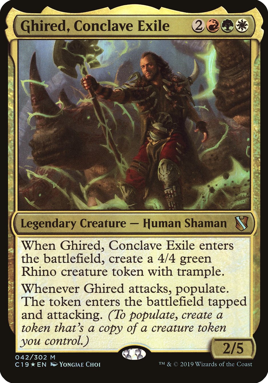 Ghired, Conclave Exile (Oversized) [Commander 2019 Oversized] | Golgari Games