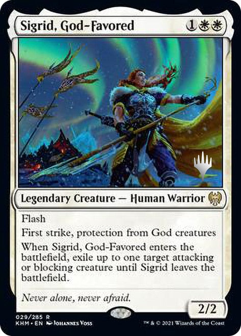 Sigrid, God-Favored (Promo Pack) [Kaldheim Promos] | Local Legends