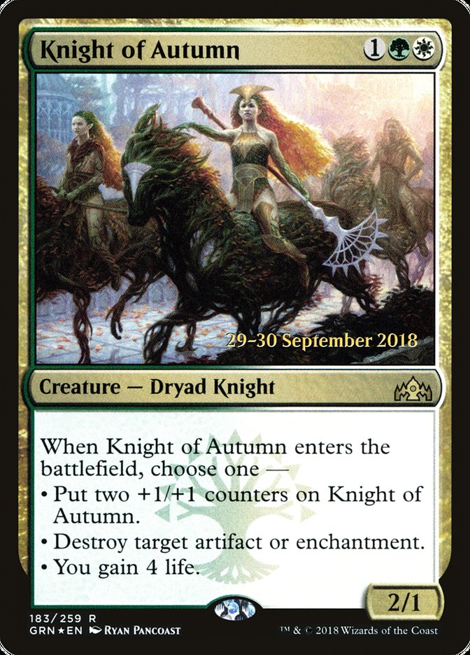 Knight of Autumn [Guilds of Ravnica Prerelease Promos] | Local Legends