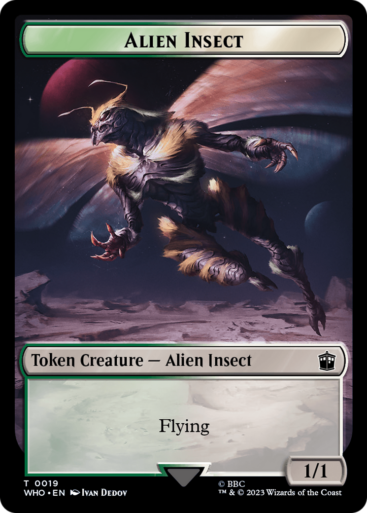 Copy // Alien Insect Double-Sided Token [Doctor Who Tokens] | Golgari Games