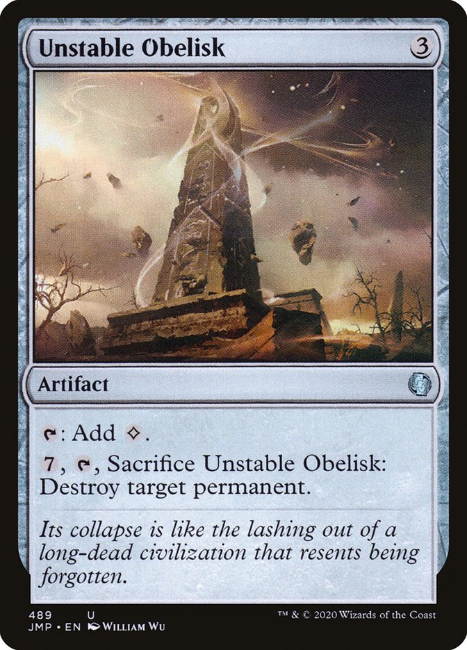 Unstable Obelisk [Jumpstart] | Golgari Games