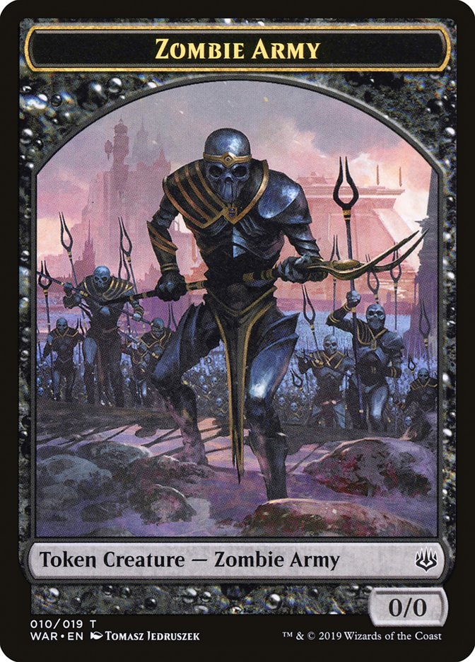 Zombie Army Token (010/019) [War of the Spark Tokens] | Golgari Games