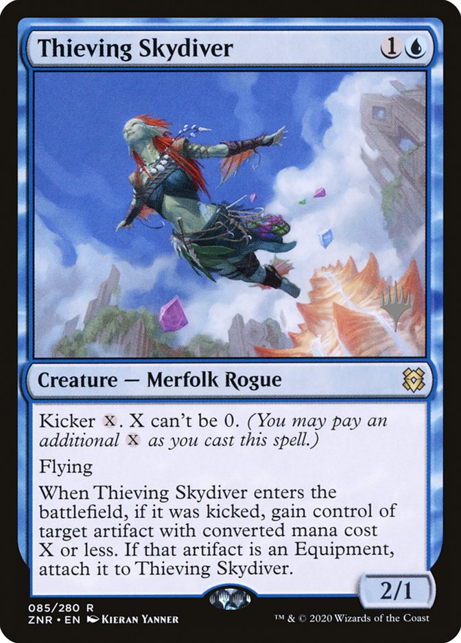 Thieving Skydiver (Promo Pack) [Zendikar Rising Promos] | Golgari Games