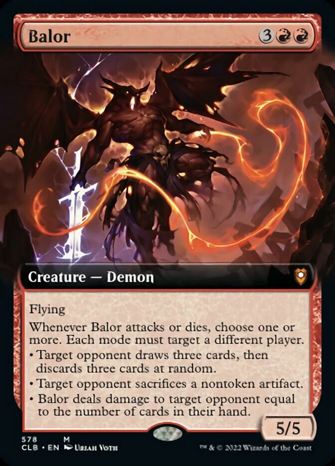 Balor (Extended Art) [Commander Legends: Battle for Baldur's Gate] | Golgari Games