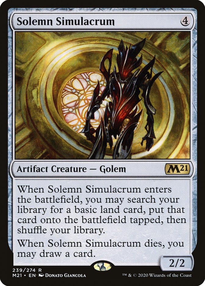 Solemn Simulacrum [Core Set 2021] | Local Legends