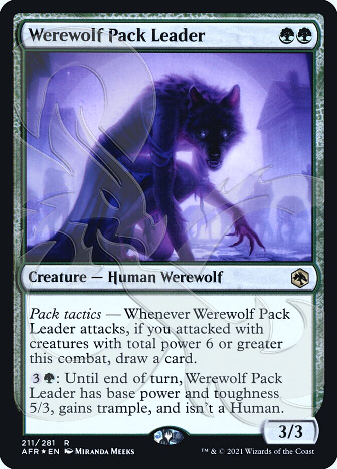 Werewolf Pack Leader (Ampersand Promo) [Dungeons & Dragons: Adventures in the Forgotten Realms Promos] | Golgari Games