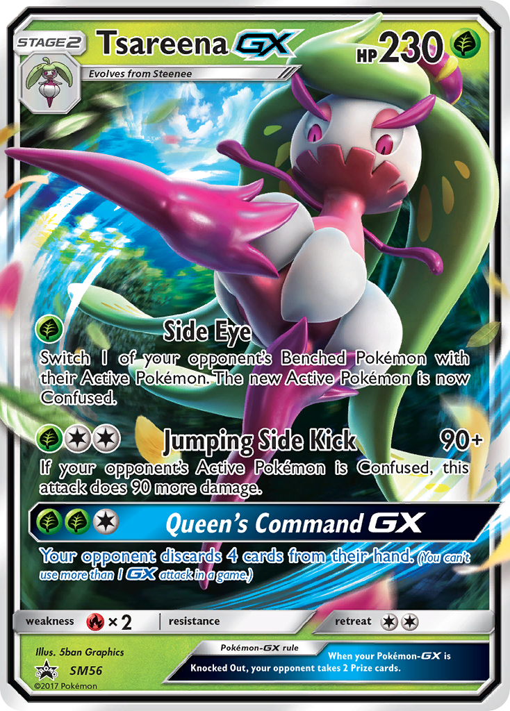 Tsareena GX (SM56) [Sun & Moon: Black Star Promos] | Golgari Games