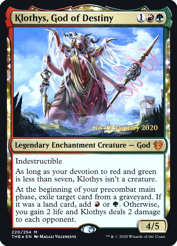 Klothys, God of Destiny [Theros Beyond Death Prerelease Promos] | Local Legends