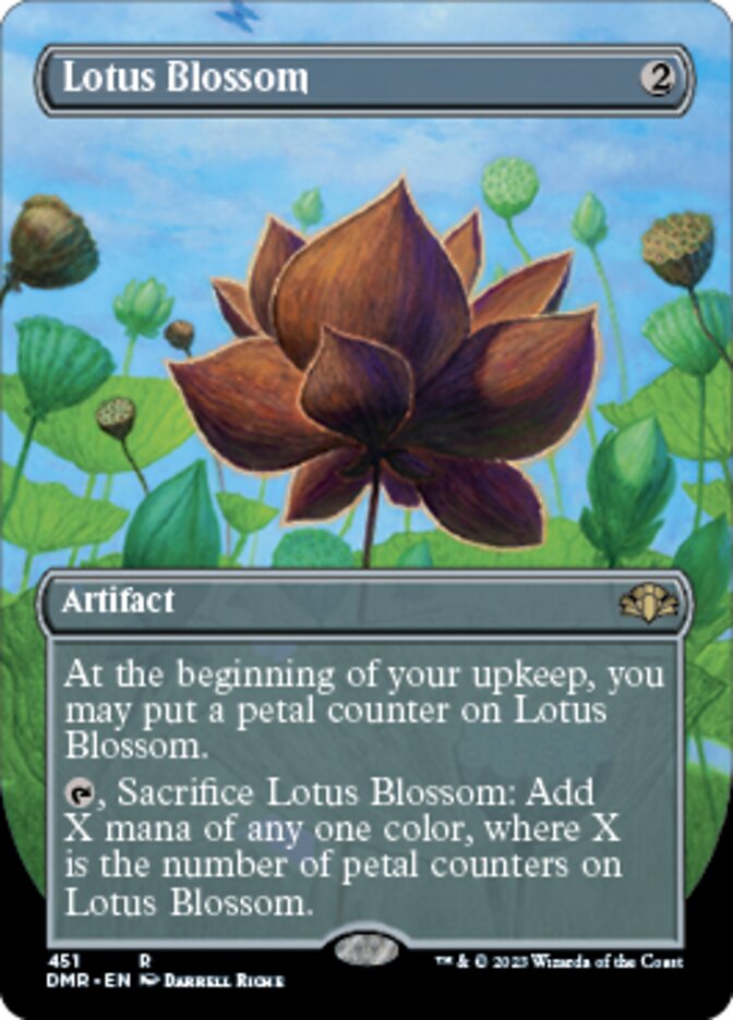 Lotus Blossom (Borderless Alternate Art) [Dominaria Remastered] | Local Legends