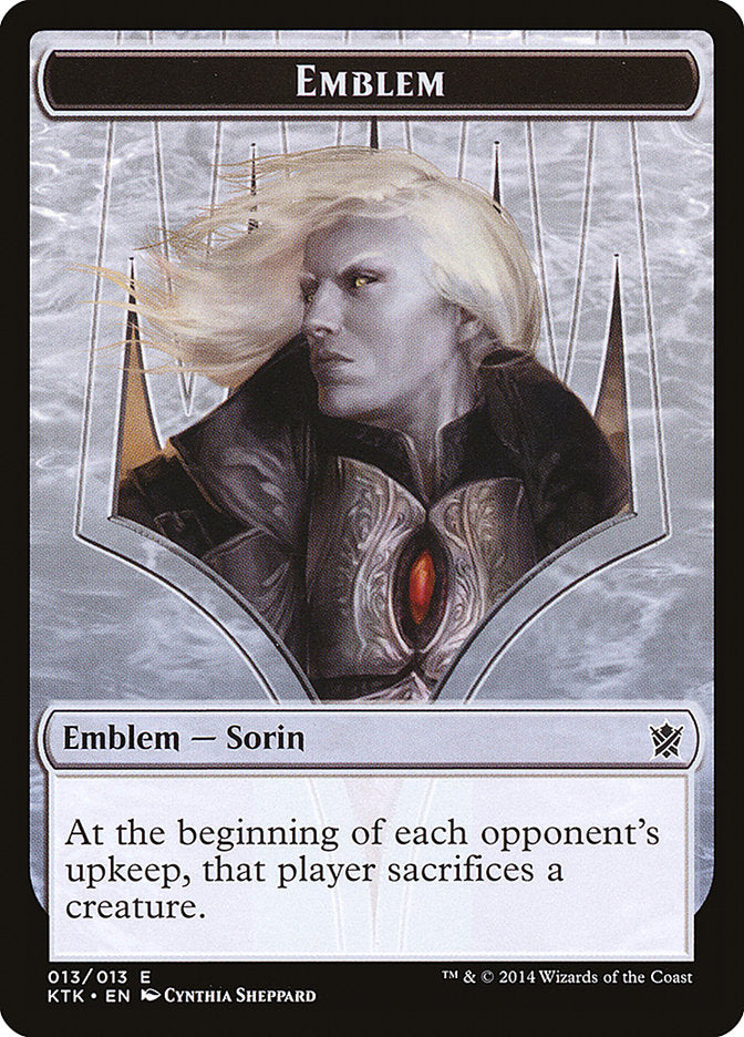 Sorin, Solemn Visitor Emblem [Khans of Tarkir Tokens] | Local Legends