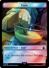 Alien Rhino // Food (0058) Double-Sided Token (Surge Foil) [Doctor Who Tokens] | Golgari Games