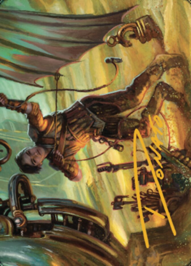 Mishra, Excavation Prodigy Art Card (Gold-Stamped Signature) [The Brothers' War Art Series] | Golgari Games