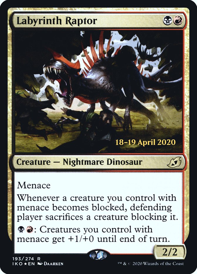 Labyrinth Raptor [Ikoria: Lair of Behemoths Prerelease Promos] | Local Legends