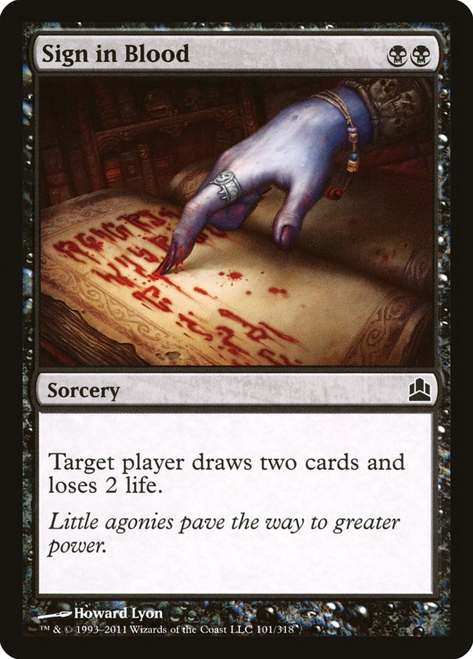 Sign in Blood [Commander 2011] | Local Legends
