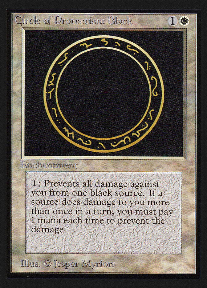 Circle of Protection: Black [Collectors' Edition] | Golgari Games