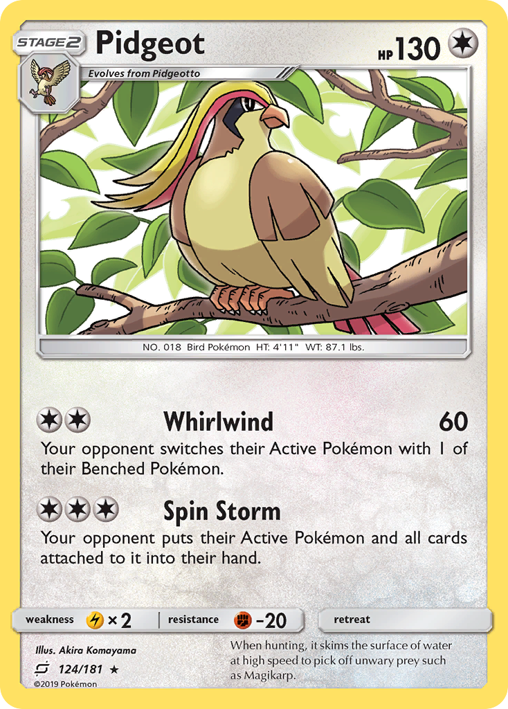 Pidgeot (124/181) [Sun & Moon: Team Up] | Golgari Games