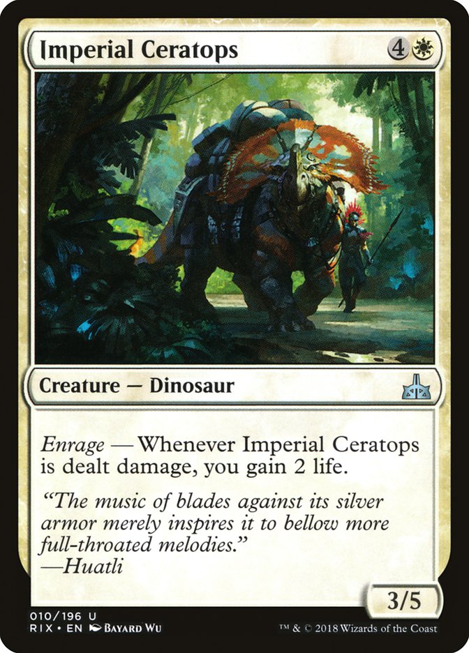 Imperial Ceratops [Rivals of Ixalan] | Golgari Games